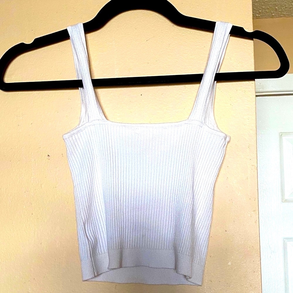 Garage White Ribbed Tank Top - Picture 3 of 3